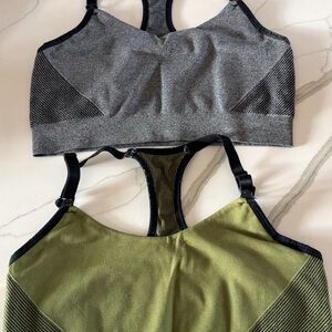 Auden Gray and Olive Sports Bras